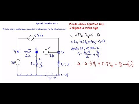 Supernode Analysis: Dependent Source