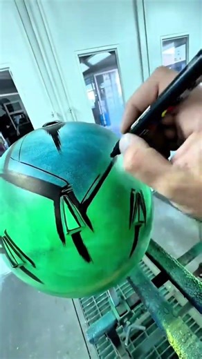 Revolutionary Green Flame Helmet Graffiti: Anime-Inspired Motorcycle Transformation