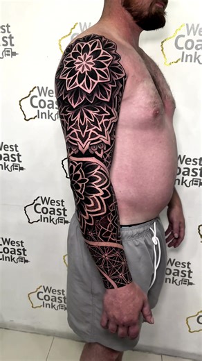Full sleeve geometric/mandala done by our resident artist Tiar, only at West Coast Ink Bali💫 Spots available, book & join us❗️ Bookings thru : (click link on tiktok bio) #profesionaltattooartist #trending #highquality #premium #inkaddict