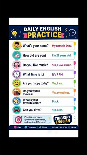 English Conversation Practice | 150+ Questions and Answers in English #shorts