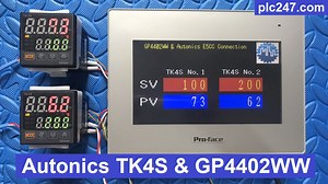 Proface HMI "Modbus RTU" Autonics TK4S Tutorial - plc247.com