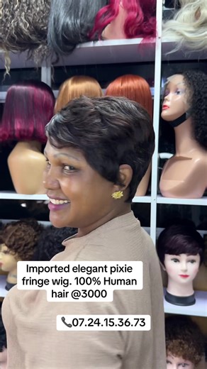 Elegant Imported Pixie Wig Made from 100% Human Hair
