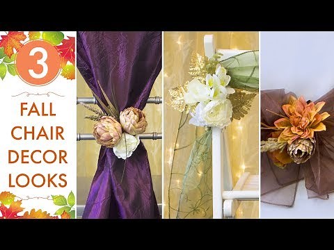 Fall Wedding Ideas | Top 3 Chair Decor Looks | BalsaCircle.com