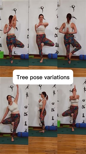 Tree pose variations #yogaforbeginners