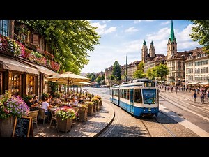 Zurich Switzerland 🇨🇭 | Most Beautiful City in Switzerland | Summer Walking Tour 4K