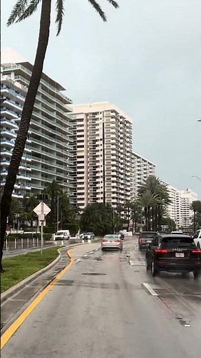Miami Beach's Millionaire's Row in the rain