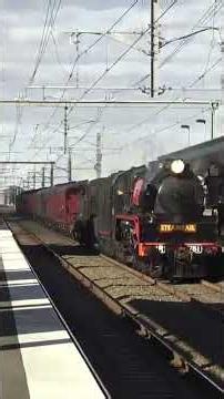 Steam Rail VIc. Passing through Cardinia Station Pakenham .Vic .Au