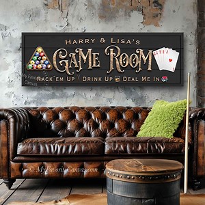 Game Room Sign: Hand-stretched Canvas Wrap - Etsy