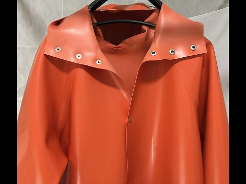 VERY HEAVY RUBBER RAINCOAT GUMMIMANTEL REAL RUBBER ORANGE XL GUMMIJACKE VERY RARE eBay Sept 26 2021