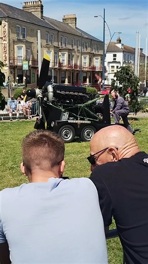 Rolls Royce Merlin spitfire engine start up! watch till the end. people getting blown away! 😀