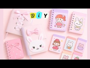 7* 🌷Diy kawaii Notebooks | diy Stationery Haul...!! School hacks | how to make cute stationery