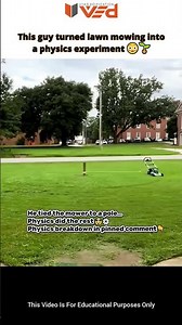 He Tied a Lawn Mower to a Pole 😳🌱 | Circular Motion Physics Explained #shorts #viral
