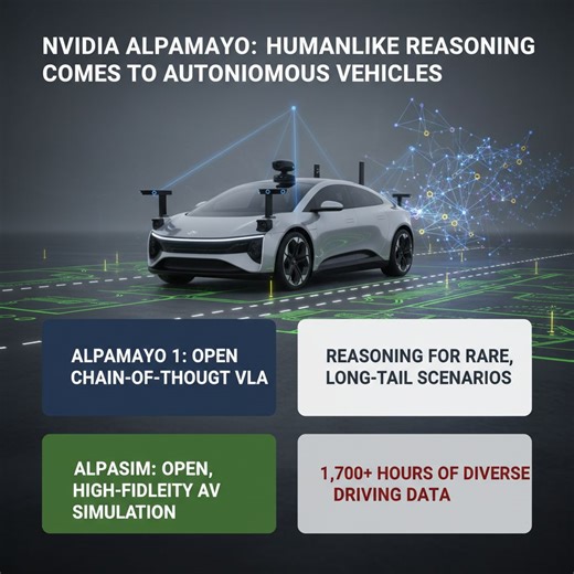 Here are the 4 title options for the LinkedIn post: 1. NVIDIA Releases Alpamayo Ecosystem for Autonomous Vehicles 2. Alpamayo: Open Ecosystem for Complex Driving Scenarios 3. NVIDIA Alpamayo:… | AI news posted on the topic | LinkedIn