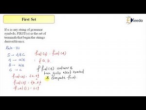 First Set Calculation Strategies For Compiler Design | GATE