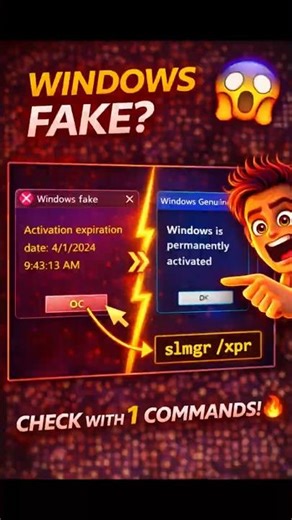 Check If Your Windows Is Genuine or Pirated 😳 | CMD Trick