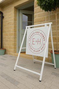 Custom Sidewalk A-frame Sign – Outdoor Swinging Blade Sign for Cafe, Shop, or Storefront Display, Freestanding Frame Signage - Etsy