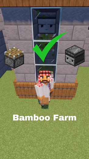 Easy Automatic Bamboo Farm in Minecraft Tutorial