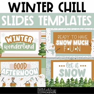 Winter Slides January Daily Slides Powerpoint Templates Digital Classroom Resources Winter Chill Theme Compatible With Google Slides ™ - Etsy