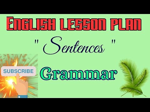 English lessonplan |lessonplan on sentences| english grammar lessonplan| B.ed lessonplan | D.El.ED |
