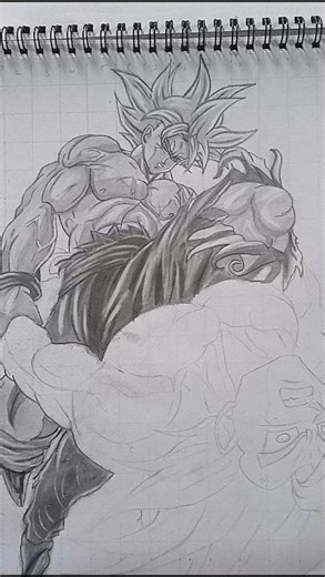 Goku Fighting Drawing #anime #drawing #viralshort