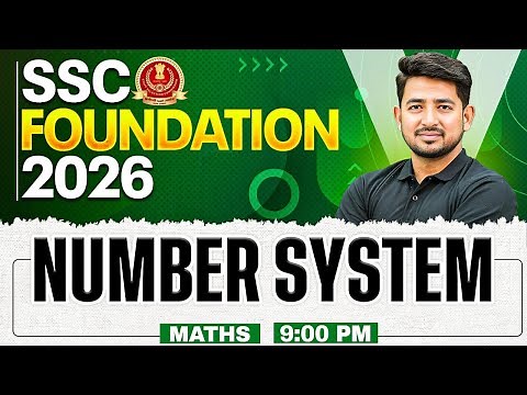 SSC Foundation Maths Class 2026 | Number System Concepts, Tricks and Questions | By Ravinder Sir