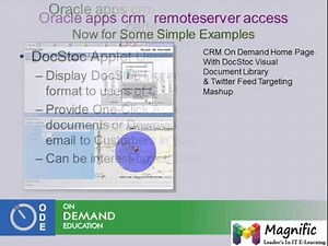Oracle CRM Administrator training and placements