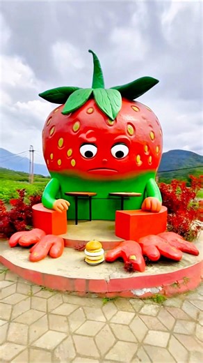 There's a strawberry monster 😱