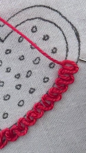 hand embroidery heart design tutorial #fb #embroidery #tutorial | Crafts & Embroidery