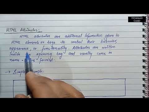HTML Atttributes Explained in Hindi | HTML Attributes for beginners | Himalayan Coder #education