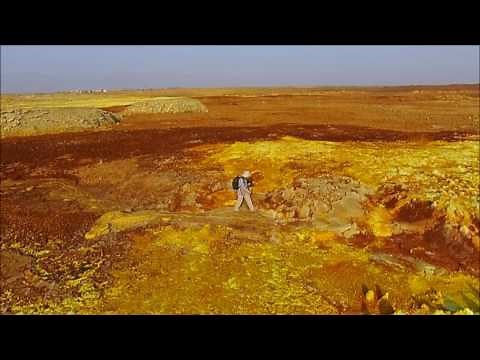 The acid volcano Dallol in Ethiopia