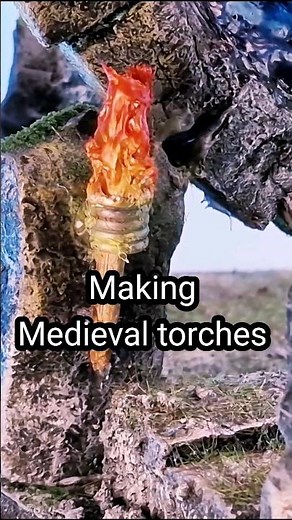 DIY medieval flame torches! #budgetdiy #dungeonsanddragons #dndprops #miniaturediy