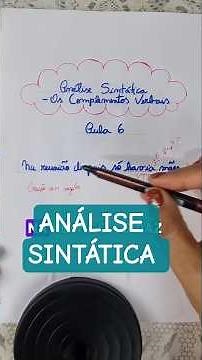 SYNTACTIC ANALYSIS - LESSON 6 #syntacticanalysis