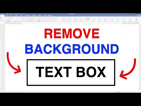 How to Remove Text Box Background
