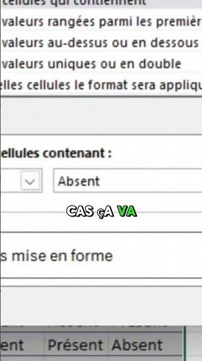Colorer des cellules avec la mise en forme conditionnelle #excel #formation #tuto #microsoftexcel