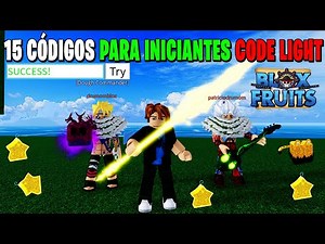 CORRE!! SAIU 15 NOVOS CÓDIGOS PARA INICIANTES NO BLOX FRUITS CODE LIGHT (roblox)