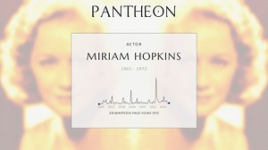 Miriam Hopkins Biography | Pantheon