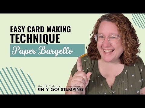 Easy Card Making technique for Patterned Paper Scraps - Bargello Technique