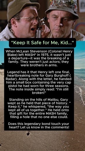 "Keep It Safe for Me, Kid..."