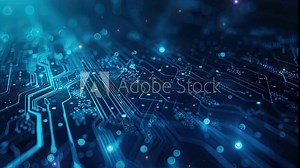 circuit board blue tech background Stock Video