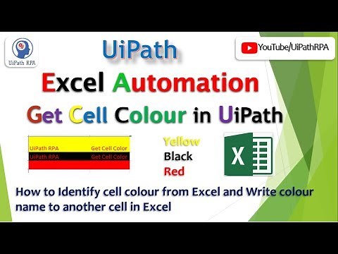 Get Cell Color UiPath | Excel Automation UiPath | UiPathRPA