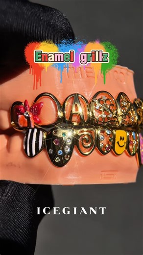 iCEGIANT Grillz on Instagram: "Hand-painted colors, slow strokes, precise borders —⁠ every detail locked in before the cast.⁠ Then it seals into a grill that hits from every angle.⁠ That’s how you get a flawless finish.⁠ ⁠ Which one are you rocking?⁠ Comment your favorite and I’ll send you close-up videos.⁠ 25% OFF FOR ALL GRILLZ NOW.⁠ ⁠ #enamel⁠ #theigtgrillz #kingofbling #diamondboyz #10kgold #diamondjewelry #icedout #vvs #streetwear #customjewelrydesign #jewelryreels #customgrillz #diamondgri