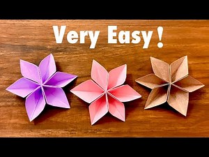 DIY Easy Paper Flower l Sticky Note Origami Easy Paper Flower l How to make Easy Paper Craft Flower