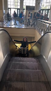 1.5M views · 10K reactions | Brilliant escalator hack for wheelchair users Partner: alexandrastamatopoulou IG: https://www.instagram.com/alexandrastamatopoulou | Genius Panda | Facebook