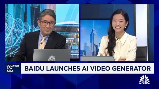 Squawk Box Asia tests Baidu AI Video Generator real-time