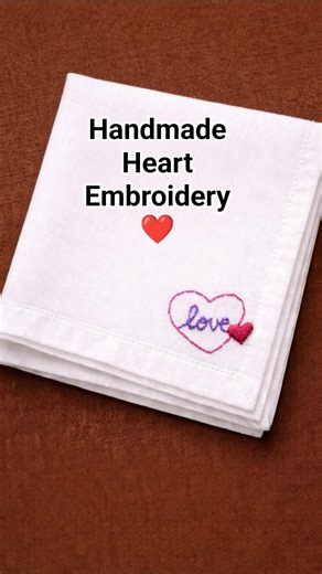 Handmade Heart Embroidery ❤️ | Easy Hand Embroidery | Mokshi_Designs