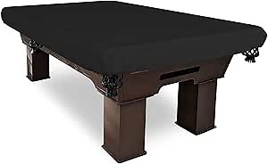 Covers & All Pool Table Cover, Made of 12 Oz Cover Max, Waterproof & UV Resistant, Ideal for Moderate Weather (96" W x 48" D x 8" H, Black)