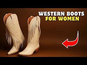 Cowgirl Boots Review | Western Fringe Chunky Heel Boots for Women Unboxing & Try On