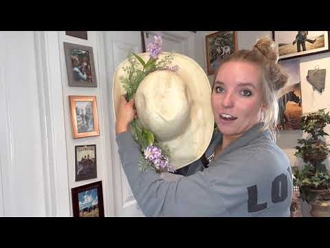 Cowboy Hat Wreath/Floral Arrangement DIY 🤠💐