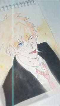 Drawing Naruto in a SUIT?! 🧥✨ | Watercolor Aesthetic
