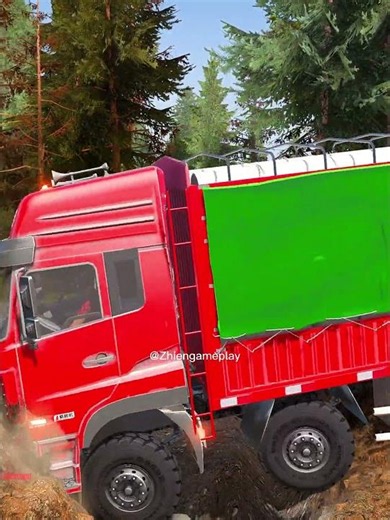 Truck vs Mud Challenge Gone Wrong #mudrunner #simulation #shorts